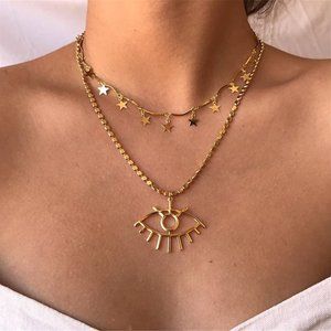 Evil Eye Statement Necklace